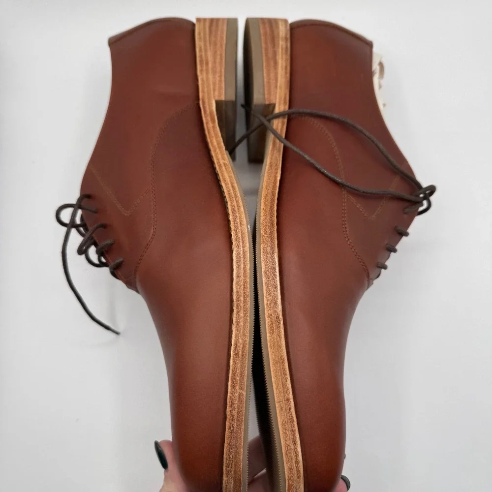 Nisolo Oxford Loafers Leather Dress Shoes Brandy Red Men's 13 Lace Up New in Box